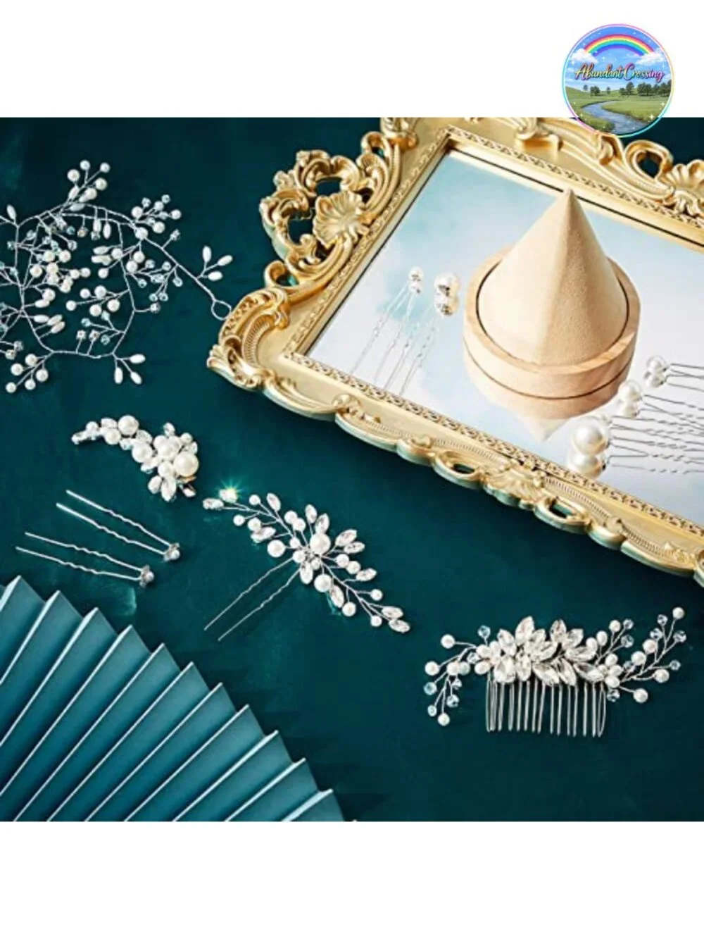 44 Pcs Faux Pearl Crystal Hair Comb Set Wedding Bridal Hair Accessories